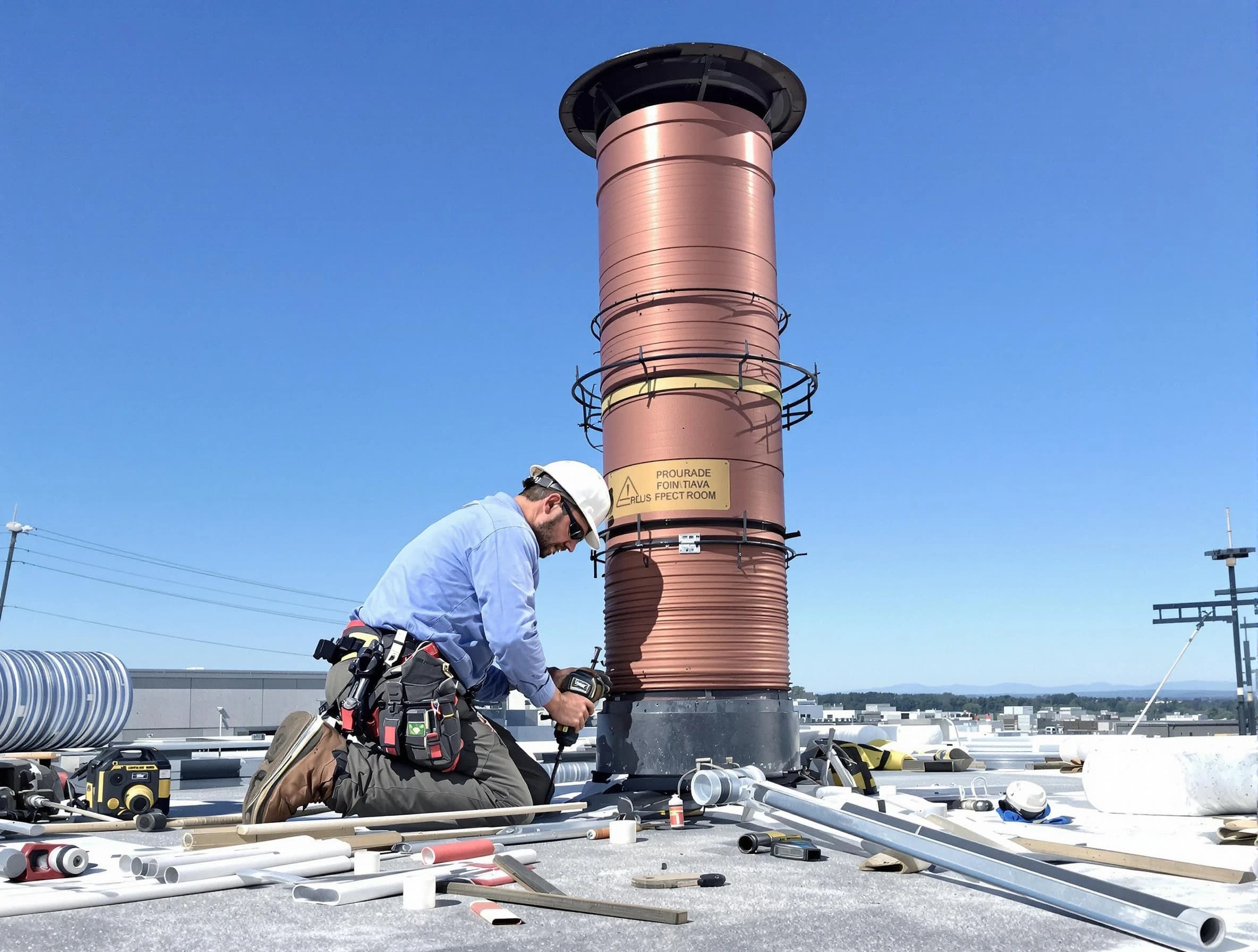Installed chimney liner by Trussville Chimney Sweep in Trussville, AL