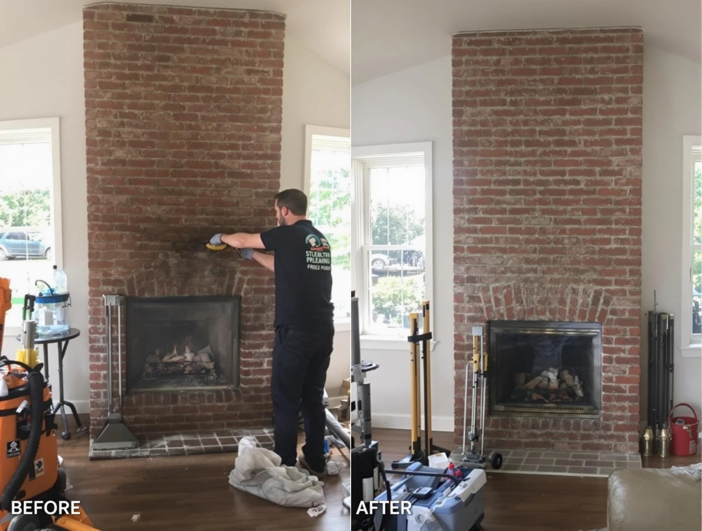 Finished chimney sweeping service by Trussville Chimney Sweep in Trussville, AL