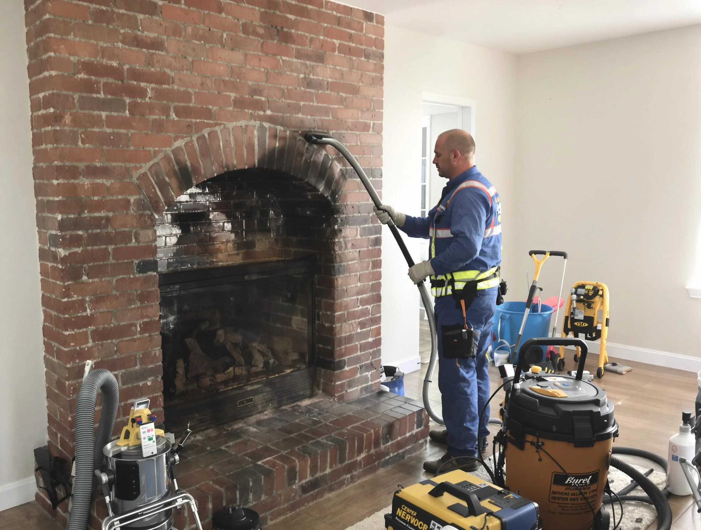 Trussville Chimney Sweep expert performing detailed chimney sweep in Trussville, AL