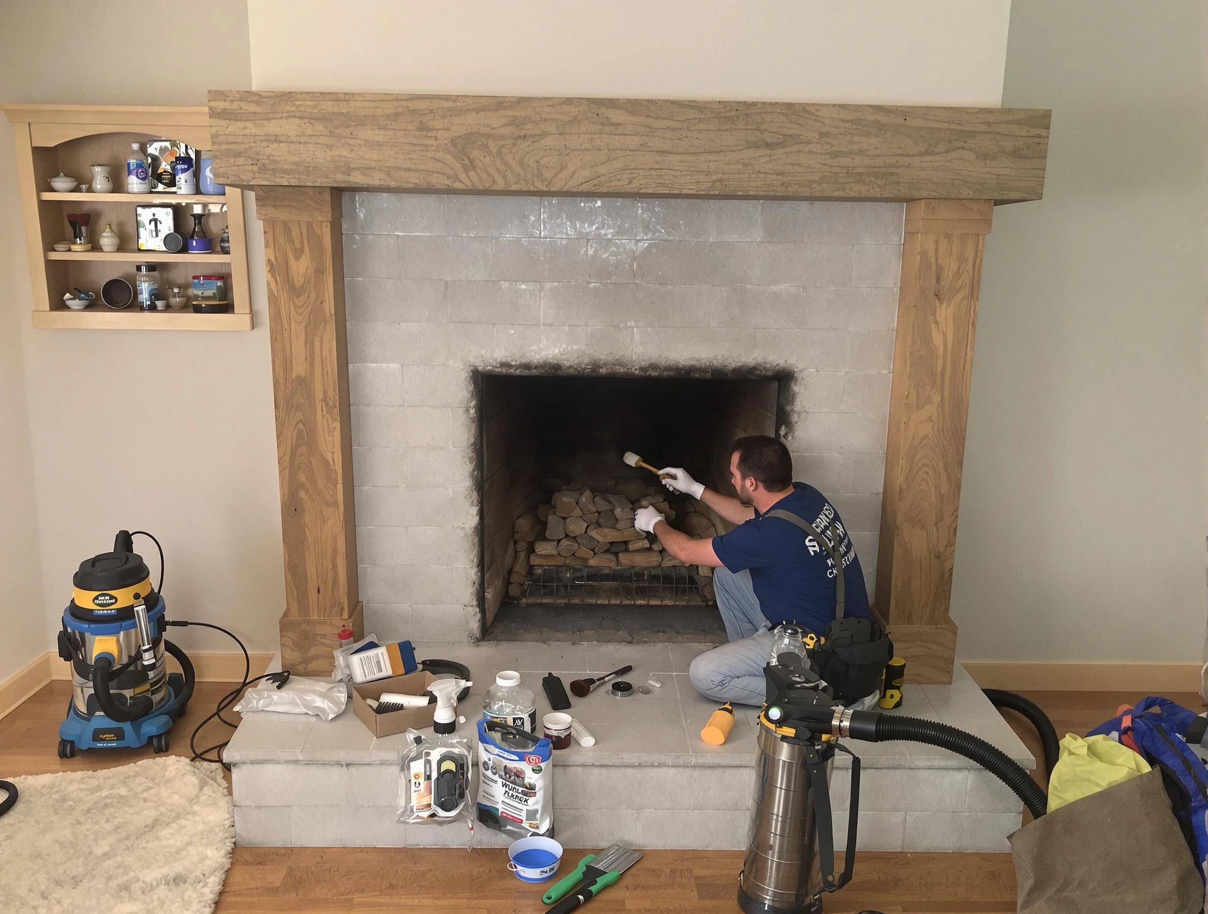 Detailed creosote removal process by Trussville Chimney Sweep in Trussville, AL