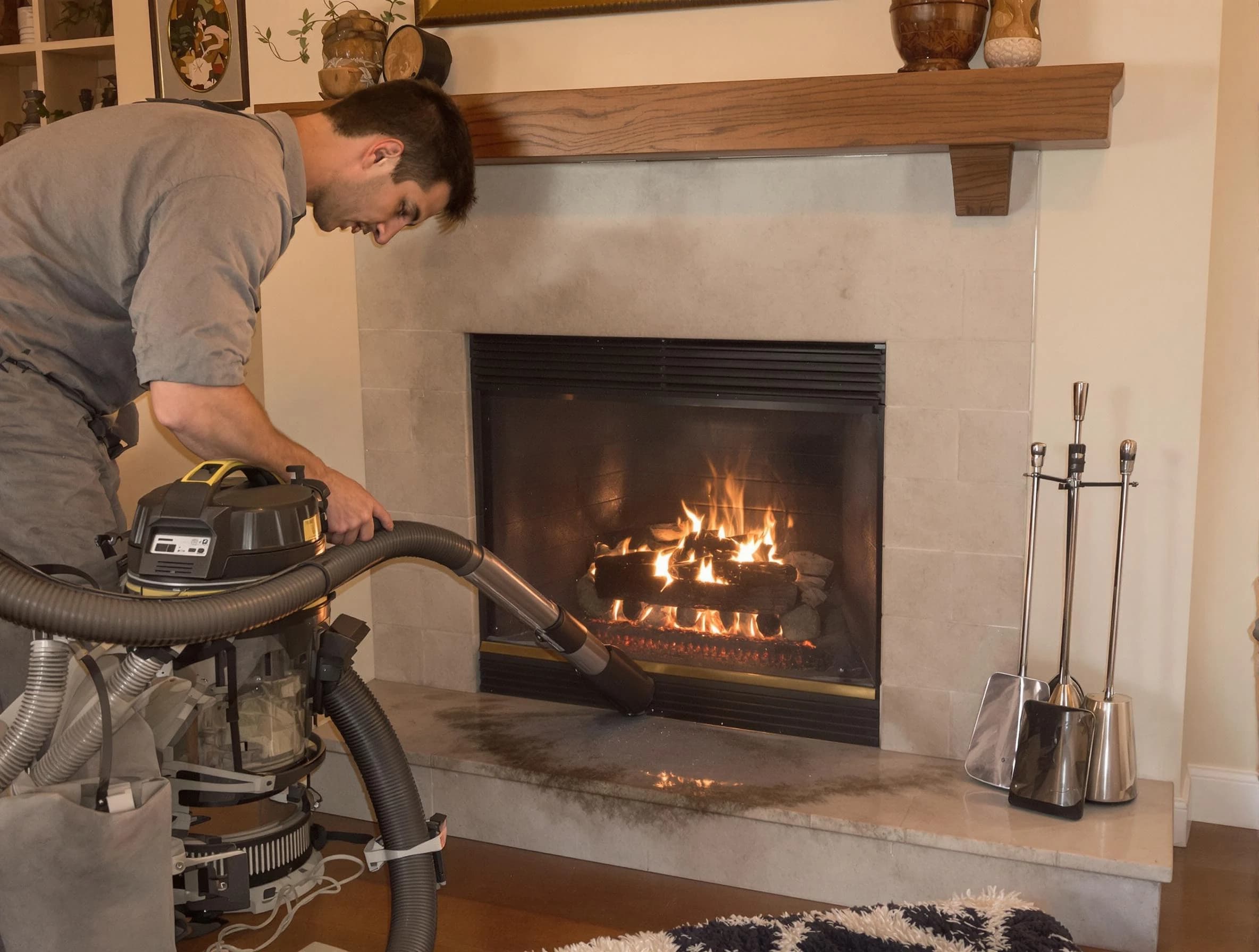 Routine fireplace upkeep by Trussville Chimney Sweep in Trussville, AL