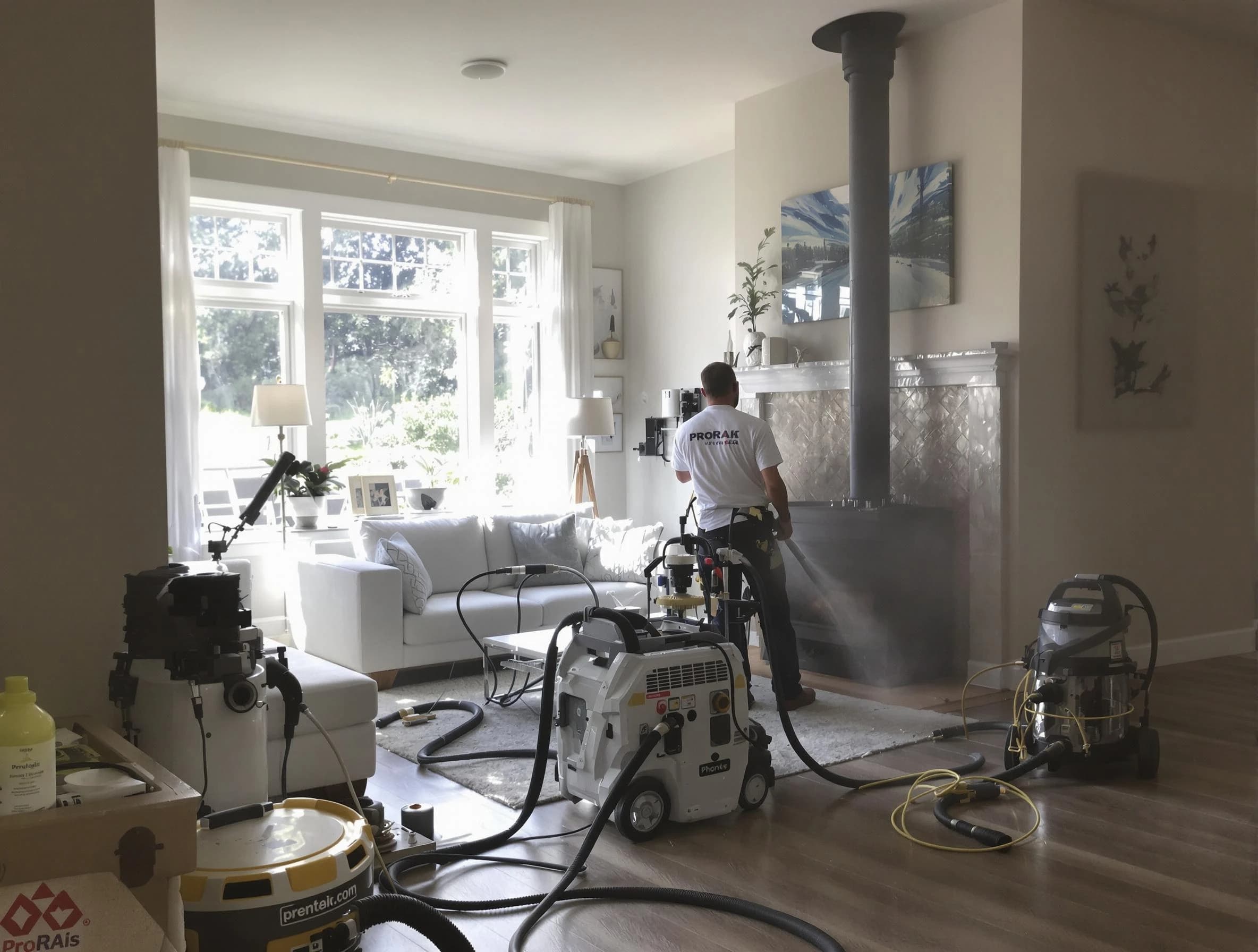 Soot removal service by Trussville Chimney Sweep for a fireplace in Trussville, AL