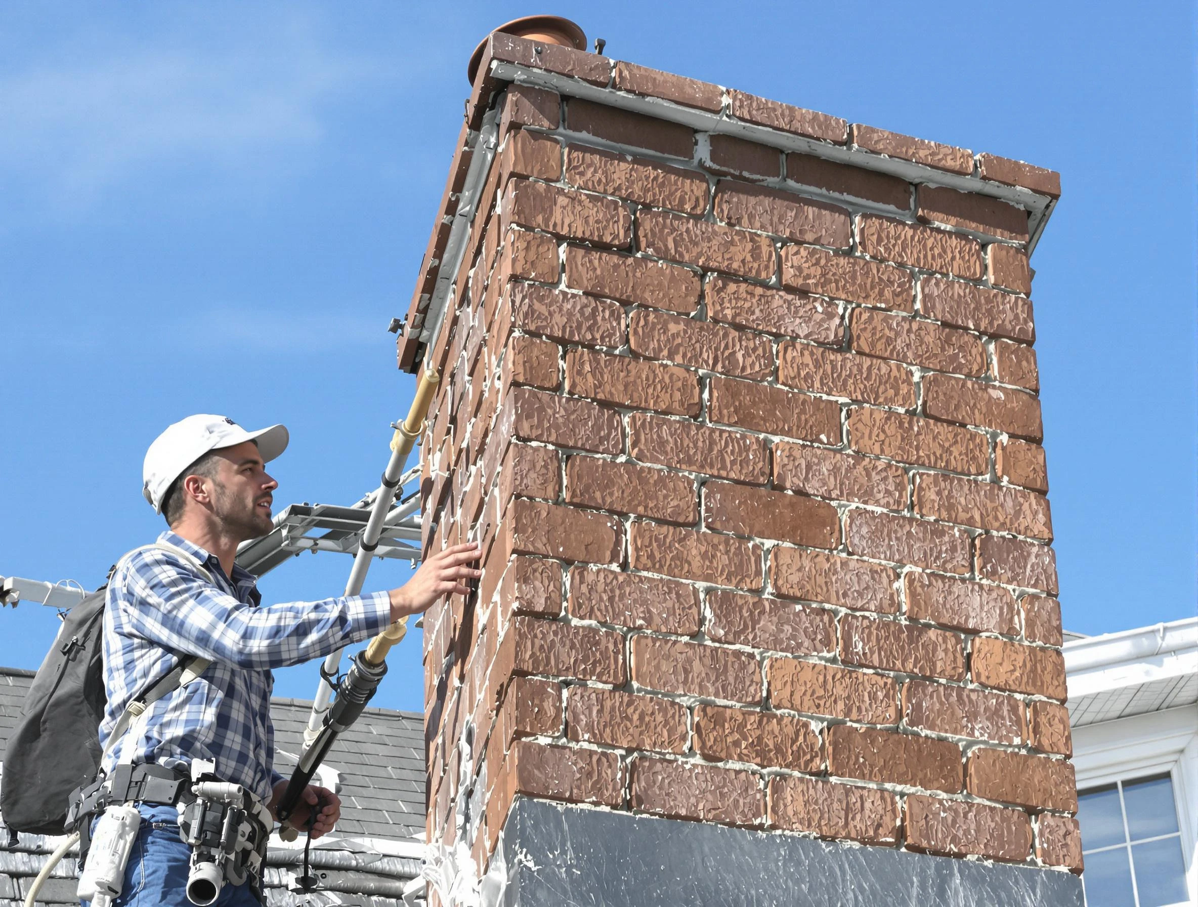 Brickwork for a chimney rebuild by Trussville Chimney Sweep in Trussville, AL