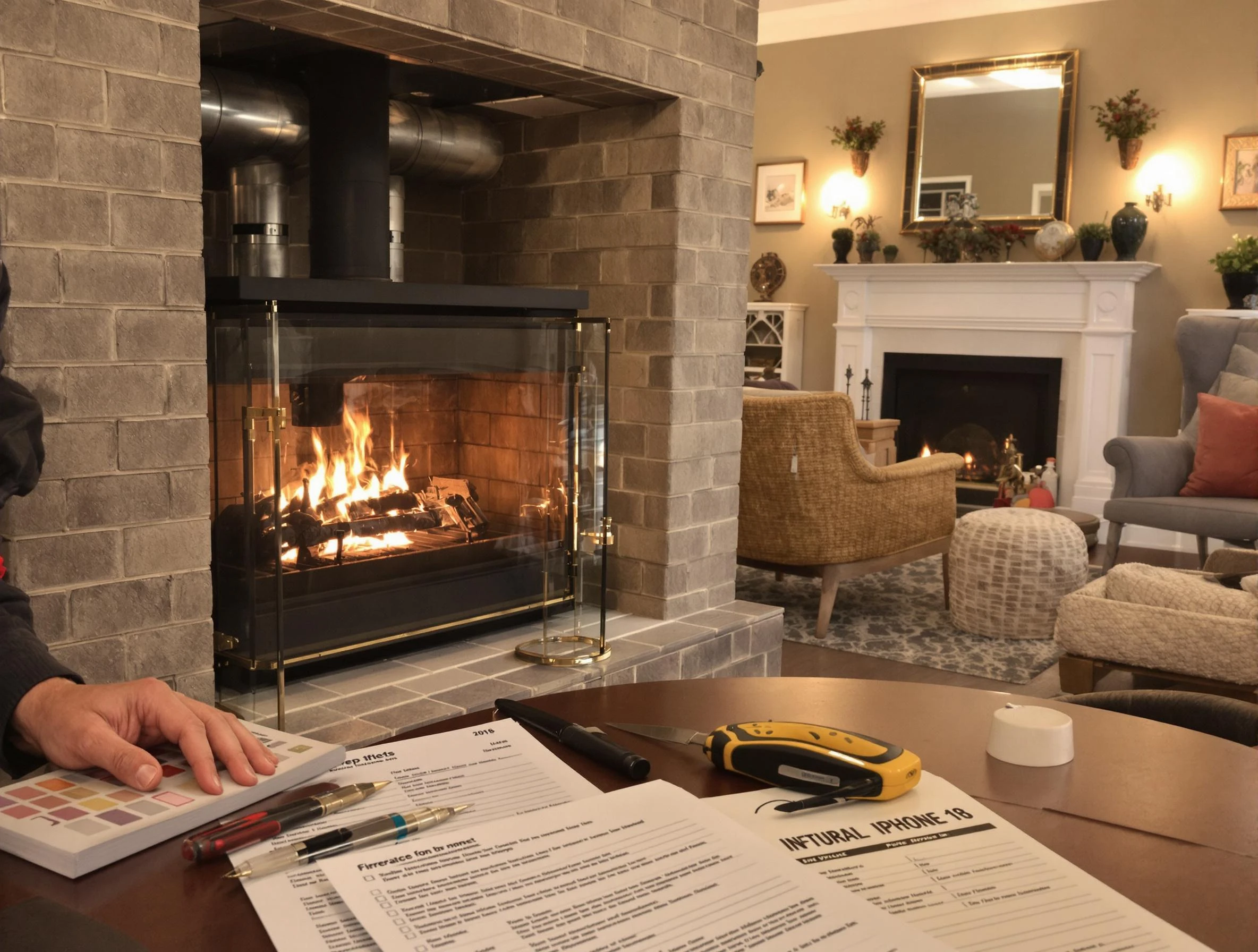 Trussville Chimney Sweep verifying fireplace safety measures in Trussville, AL